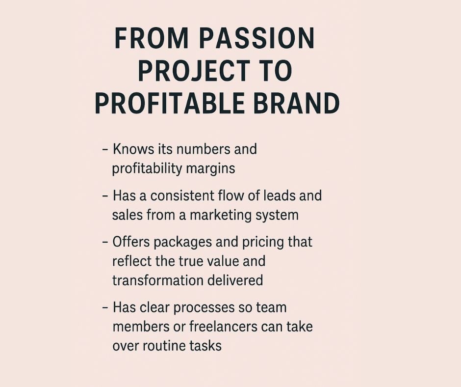 From Passion Project to Profitable Brand: